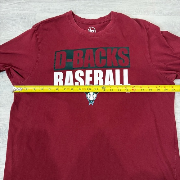 MLB Arizona D-Backs Baseball Maroon T-Shirt  100% Cotton - Size L - '47 Brand - Picture 11 of 17